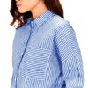 Chemise femme Caroll 232c-claudine coton ciel marine