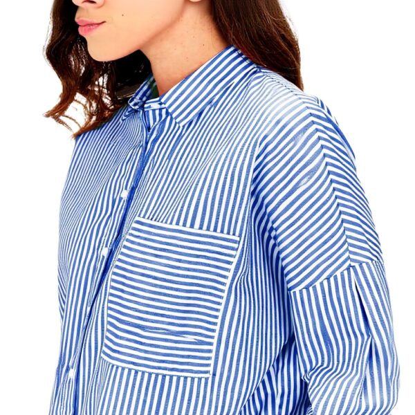 Chemise femme Caroll 232c-claudine coton ciel marine