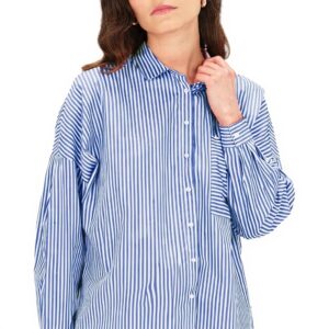 Chemise femme Caroll 232c-claudine coton ciel marine