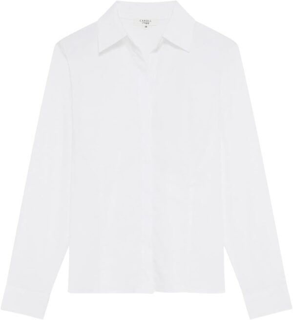 Chemise Caroll femme 242c-csensuel blanc élégant-3