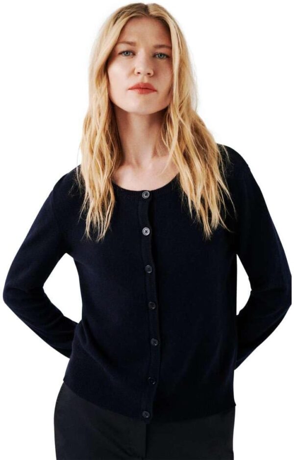 Gilet cachemire Caroll 242K-MCAROLINE marine taille M femme-3