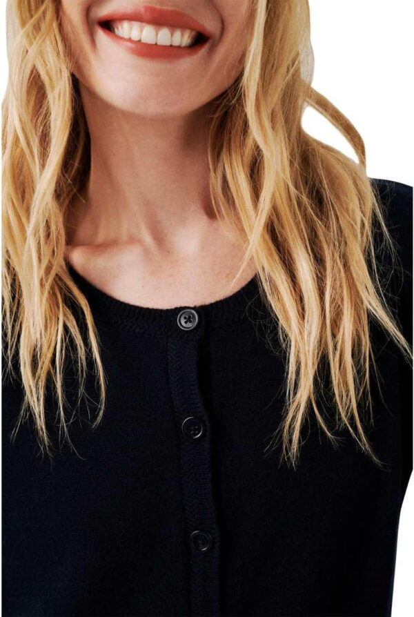 Gilet cachemire Caroll 242K-MCAROLINE marine taille M femme-2