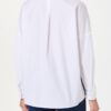 Chemise femme CAROLL 100% coton empiècement blanc-2