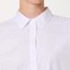 Chemise femme CAROLL 100% coton empiècement blanc-1
