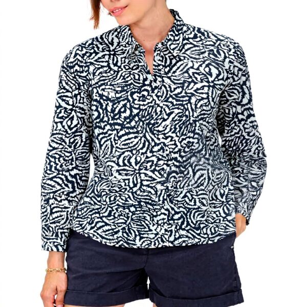 Caroll Chemise Femme Marine Modèle Jessica Élégant