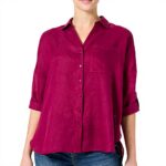 Chemise oversize CAROLL asymétrique lin femme mode