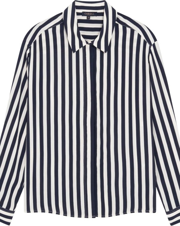 Chemise à rayures Caroll femme blouse mode française-1