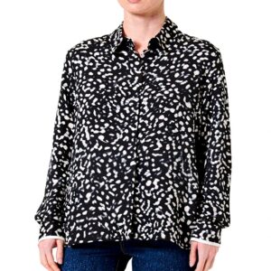 Chemisier Caroll Femme Pois Fonce Tendance Elegant