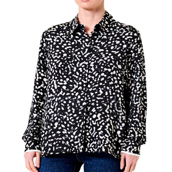 Chemisier Caroll Femme Pois Fonce Tendance Elegant