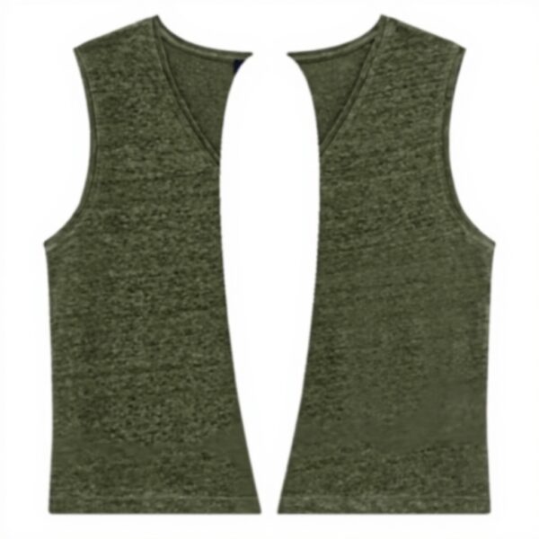 Débardeur femme Caroll en lin confortable couleur kaki