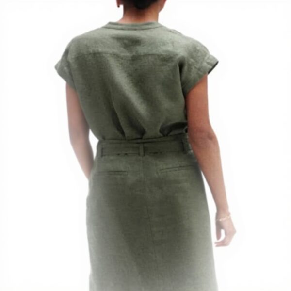 Jupe en lin mi-longue Caroll femme mode vêtements