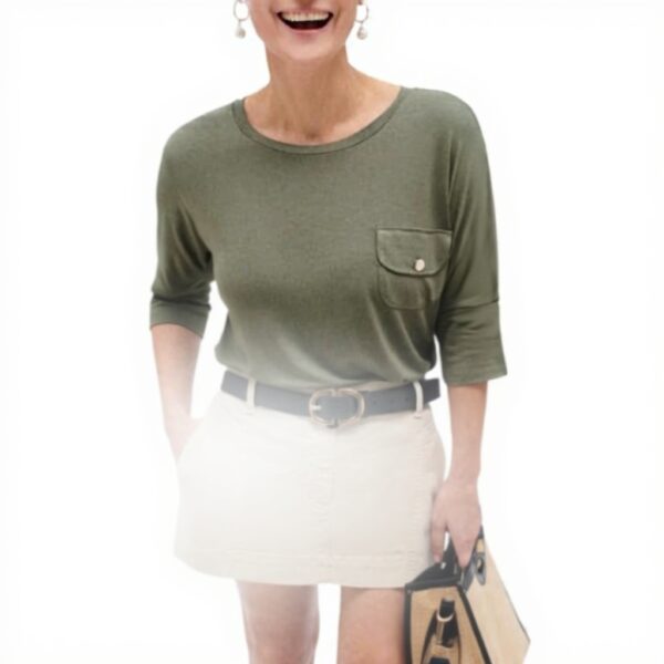 Jupe en jean Caroll coupe droite fermeture bouton zip