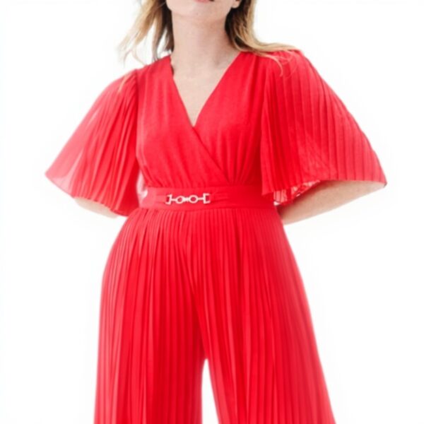 Pantalon combinaison Caroll encolure cache-cœur femme