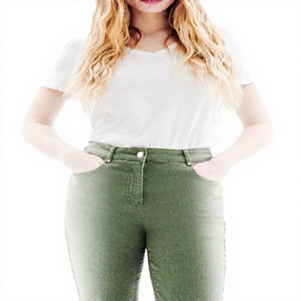 Caroll Pantalon Femme Taille Haute Couleur Beetle