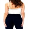 Pantalon femme CAROLL large ceinture bleu mode confort