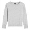 Pull femme 100 cachemire Caroll col rond gris clair