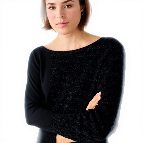 Caroll Pull-Over Femme Noir Mode Confortable Élégant