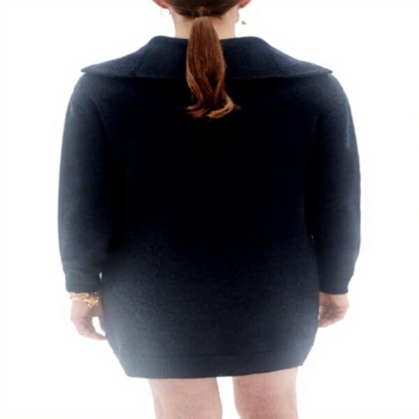 Robe Caroll manches longues pull marine casual femme