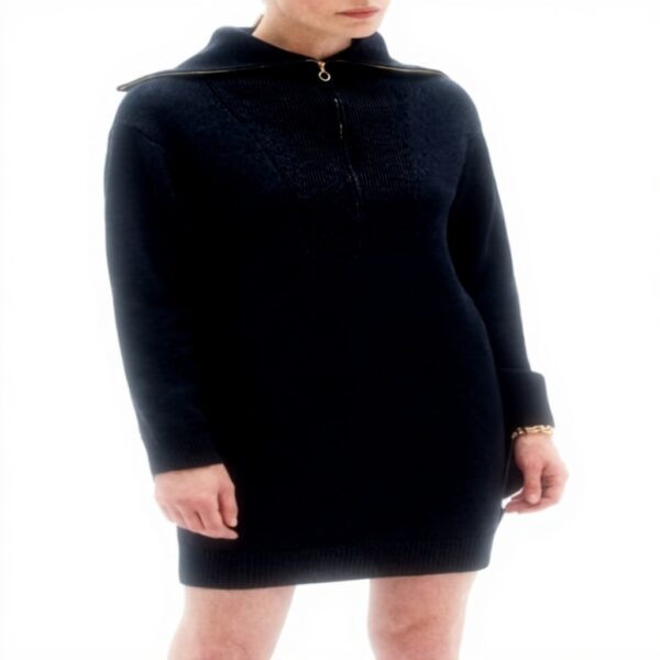 Robe Caroll manches longues pull marine casual femme