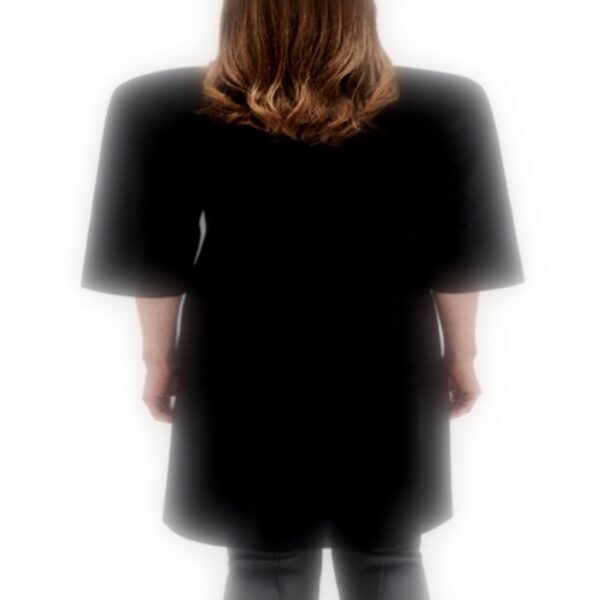 Robe casual Caroll mi-longue manches courtes noir femme