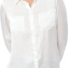 Chemisier en soie Caroll Femme Blouse Beige Taille 38-0
