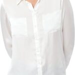 Chemisier en soie Caroll Femme Blouse Beige Taille 38-0