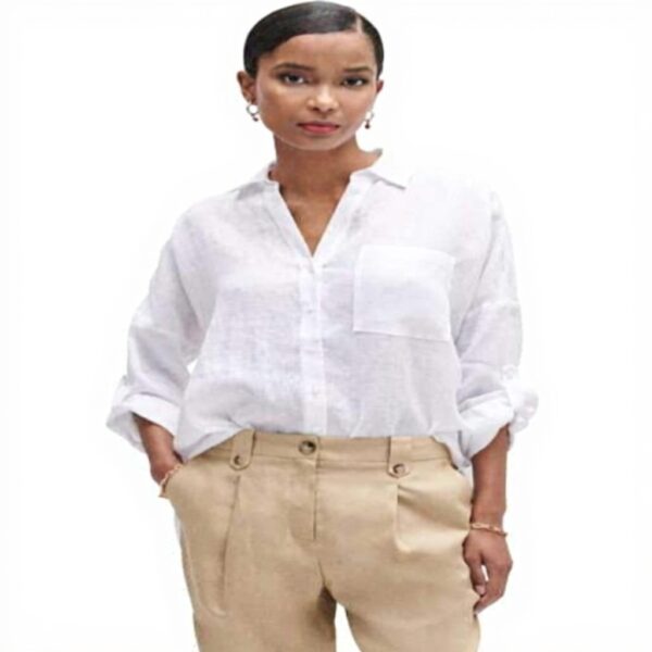 Chemise femme Caroll oversize col fendu SK070-SANDY