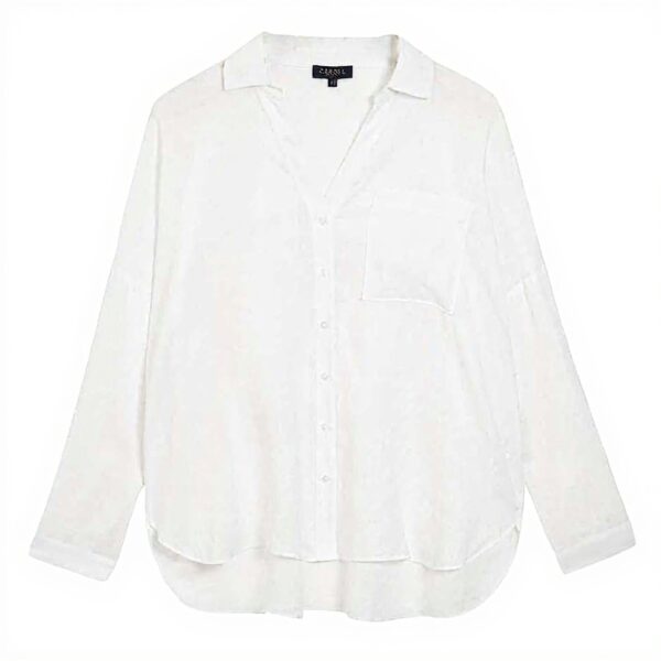 Chemise femme Caroll oversize col fendu SK070-SANDY