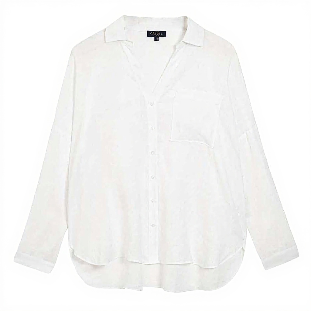 Chemise femme Caroll oversize col fendu SK070-SANDY