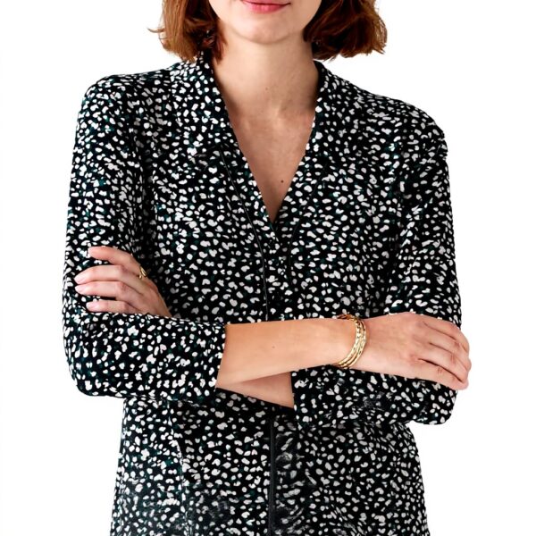 T-shirt col chemise CAROLL imprimé léopard femme fantaisie