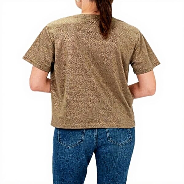 T-shirt col V manches courtes Caroll Femme Or Mode