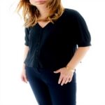 T-shirt fluide manches 34 Caroll femme noir rose