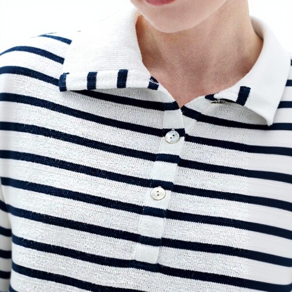 T-shirt marinière Caroll col polo femme élégant