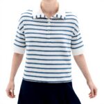 T-shirt marinière Caroll col polo femme élégant