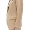 Caroll Blazer Femme Veste Beige Tailleur Élégant