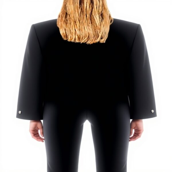 Veste de tailleur Caroll coupe droite noir élégant femme