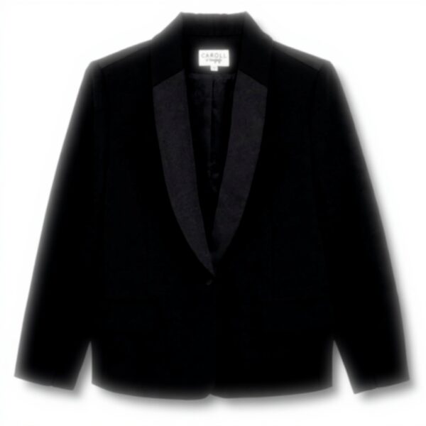 Veste de tailleur Caroll coupe droite noir élégant femme