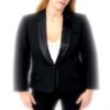 Veste de tailleur Caroll coupe droite noir élégant femme