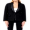 Veste de tailleur Caroll coupe droite noir élégant femme