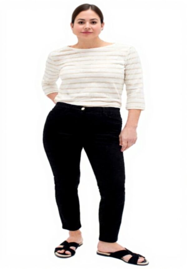 CAROLL Pantalon Slim 7/8ème - Jean féminin élégant et