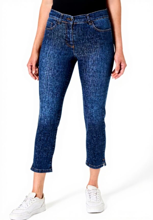 Pantalon Slim Pantacourt CAROLL Bleu Taille 38 42