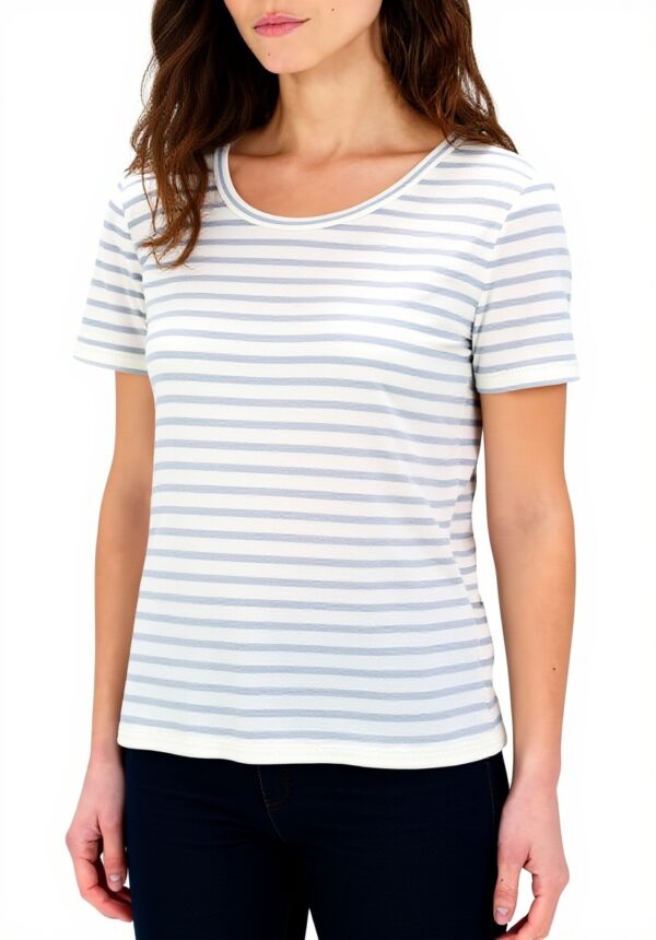 T-shirt marinière CAROLL coupe droite bleu et or