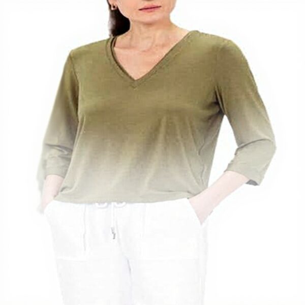 T-shirt col V manches 3/4 Caroll femme mode confort