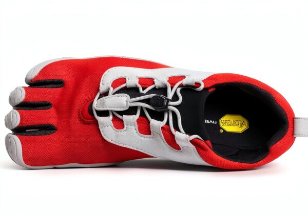 FiveFingers V-Run Vibram Chaussures sport à doigts Rouge Noir Gris-5