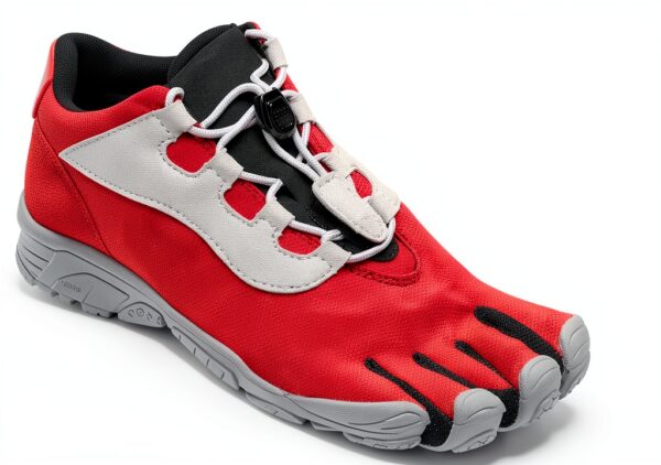 FiveFingers V-Run Vibram Chaussures sport à doigts Rouge Noir Gris-2
