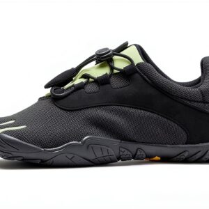 Vibram Baskets V-Run Retro Green Black pour Homme, Noir, 47 EU-0