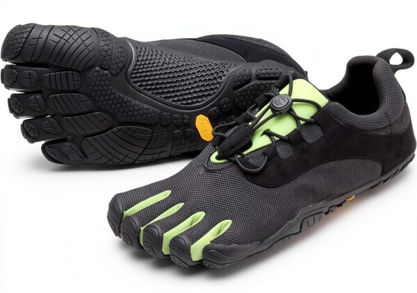 Vibram Baskets V-Run Retro Green Black pour Homme, Noir, 47 EU-2